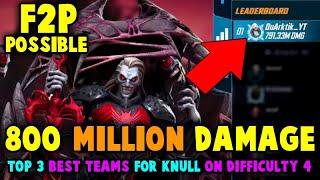 USE THESE 3 TEAMS To Beat KNULL EASY | INSANE RESULTS | Strike Force | Battleworld | Difficulty 4