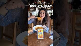 ₹40 vs. ₹400 Maggi Challenge! Cheap vs.Expensive Food Comparison #thakursisters #shorts