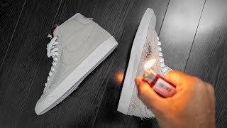 Why I BURNED This Sneaker | Nike Upside Down Blazer ON FEET REVIEW