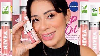 TESTEI O NOVO LIP OIL NIVEA | NOVIDADE de FARMÁCIA