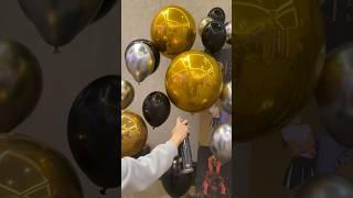 Используем спрей для шаров для придания шикарного вида #аэродизайнуроки #аэродизайн #воздушныешары