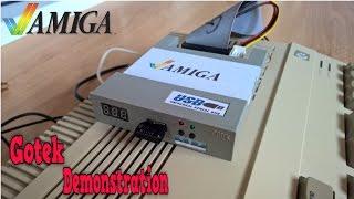 Commodore Amiga Gotek floppy drive emulator demonstration w/gameplay