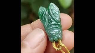 Green Cicada Pendant Natural Type A Jadeite Jade in #singapore