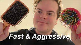 ASMR Fast & Aggressive Brush Triggers *MAJOR LOFI TINGLES*