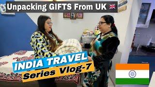 Unpacking GIFTS For Our PARENTS | UK To INDIA Travel Vlog-7 | Indian Youtuber In England