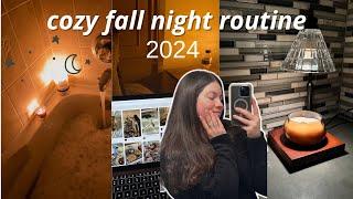 MY 'PERFECT' FALL NIGHT ROUTINE 2024 |  brand shoot, cozy evening, self care ️