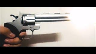 revolver gun reload & shooting.