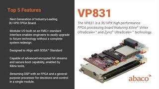 VP831 3U VPX FPGA Processing Card