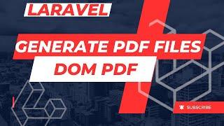 Generate pdf files in Laravel  using DOMPdf Package