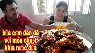 BỮA cơm dân dã với món chuột đồng @Bếp nhà Đang Hồng