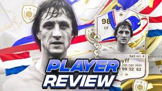 5⭐5⭐ 98 GREATS OF THE GAME ICON CRUYFF SBC PLAYER REVIEW | FC 24 Ultimate Team