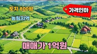 (이천시 토지매매) 이천시 설성면 암산리 / 농림지역 / 농지800평 토지 매매 가격인하