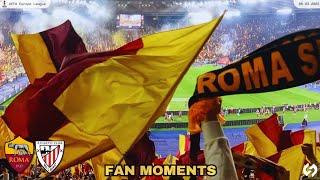 Amazing Support From AS Roma Fans at The Match Against Athletic Club