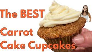 My attempt at decorating frosting was dismal, but the carrot cupcakes are incredible.