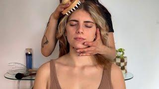 ASMR heavenly hair play on Autumn ️ hair brushing | scalp massage | up-close whispers