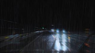 ️Lonely midnight drive on rainy highway