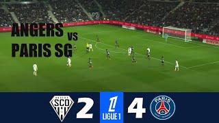 Angers vs PSG 2-4 | 2024 Ligue 1 | Match Highlights