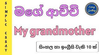 My grandmother | මගේ ආච්චි | Ten lines in English and Sinhala