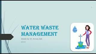 PPT on Water Waste Management 1