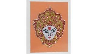 Lovely Creation Of Maa Durga Out Of Paper Quilling