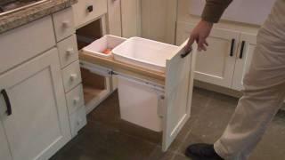 Kitchen Cabinet Pull Out Wastebasket by CliqStudios.com