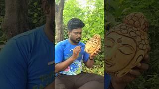 How to make a Buddha from Coconet carving coconut handicrafts | home decore