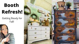 Booth Refresh | How To Stage a Booth | Industrial Farmhouse Decor | Home Decor Staging | Fall 2022