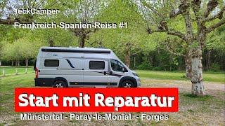 Münstertal/Schwarzwald, Paray-le-Monial,  Camping Car Park Forgès, Frankreich-Spanien-Reise Teil 1