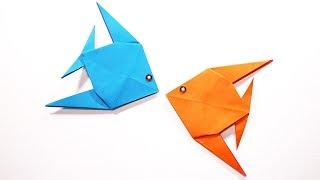 Origami Fish - Paper Folding / Papier Falten / 종이접기 - Paper Crafts 1101 おりがみ