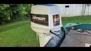 1988 Johnson / Evinrude OMC 60 hp 2 stroke Outboard Engine with Power Trim