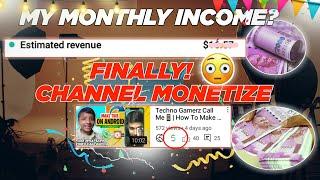 My Monthly Income From YouTube  Finally Channel Monetized  #shorts #ashortsaday #viralshorts