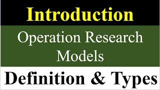 3. Operations Research Models