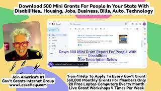 500 State Mini Grants For People With Disabilities. Housing, Jobs, Business, Bills, Auto,Technology