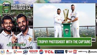 #PAKvBAN Test Series Trophy Photoshoot with the Captains at Daman-e-Koh, Islamabad