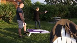 Cornhole at the lavender farm