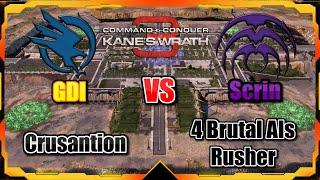 CNC 3 Kane's Wrath GDI vs 4 Brutal AIs - Rusher (Scrin)
