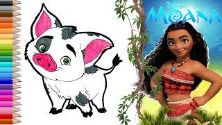 How to draw Pua from "Moana" // Как нарисовать свинку Пуа?