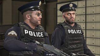 GTA 5 - BADCop Michael, Franklin and Robbing Biggest Bank!(Story Mode Police vs Police)