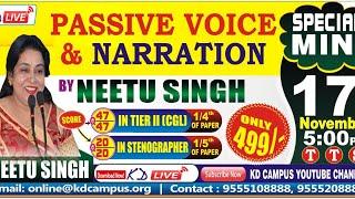 PASSIVE VOICE & NARRATION || BY NEETU SINGH MAM