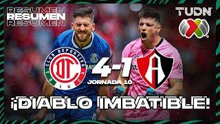 HIGHLIGHTS - Toluca 4-1 Atlas | Liga Mx -AP2024 - J10 | TUDN