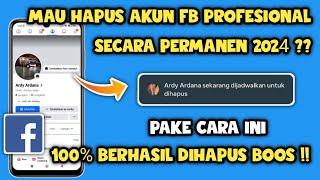 Cara menghapus Akun facebook profesional permanen 2024 | Hapus facebook permanen