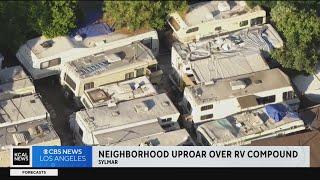 Makeshift RV park dumps raw sewage on yard, street in Sylmar neighborhood