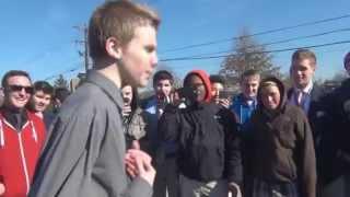 White Kid Kills it in High School Rap Battle (Ashtin Larold)