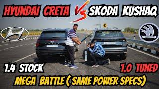 SKODA KUSHAQ 1.0 VS HYUNDAI CRETA 1.4 EPIC DRAG RACE️#331/365 #share #best #viral #youtube #skoda