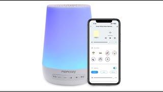 MOMCOZY Smart White Noise Machine | Best Cordless White Noise Machine With Ambient Lights and App
