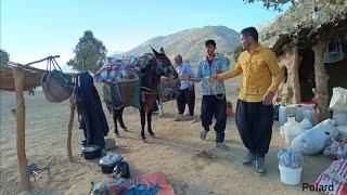 Nomadic life in Iran's Zagros‌.The Pollard family moved to mud houses to fight the cold.