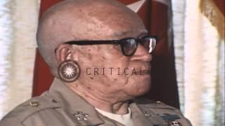 General Omar N. Bradley gives a brief speech during a formal lunch in Hawaii. HD Stock Footage