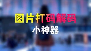 一款图片打码解码小神器，想想你会用它来干什么？