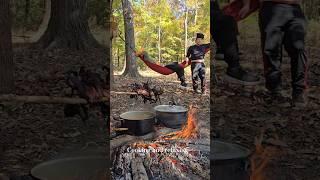 Cooking and relaxation #cooking #relaxing #forest #birdsounds #enjoy #hunting #season #love