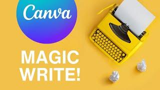 Magic Write AI in Canva - It will save you hours!